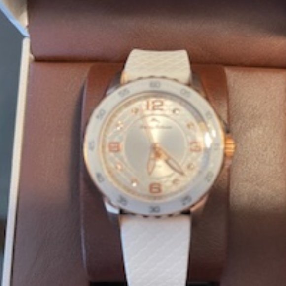 Tommy Bahama NWT Surfside w/ Swarovski Crystals White Strap Watch Retail